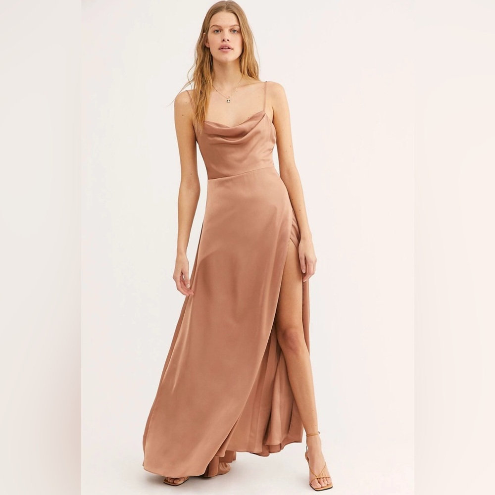 Free People The Rosabel Maxi Dress in Bronze